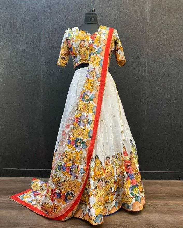 YNF Wholesale Chinon Kalamkari Lehenga KESH511 ANIKA | Surat Manufacturer