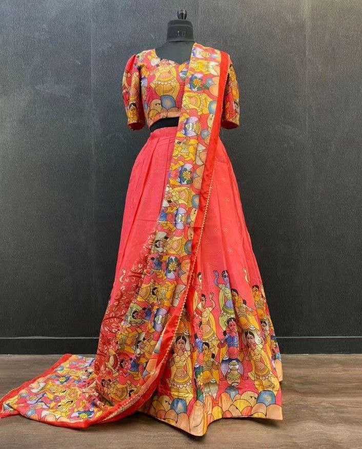 YNF Wholesale Chinon Kalamkari Lehenga KESH511 ANIKA | Surat Manufacturer