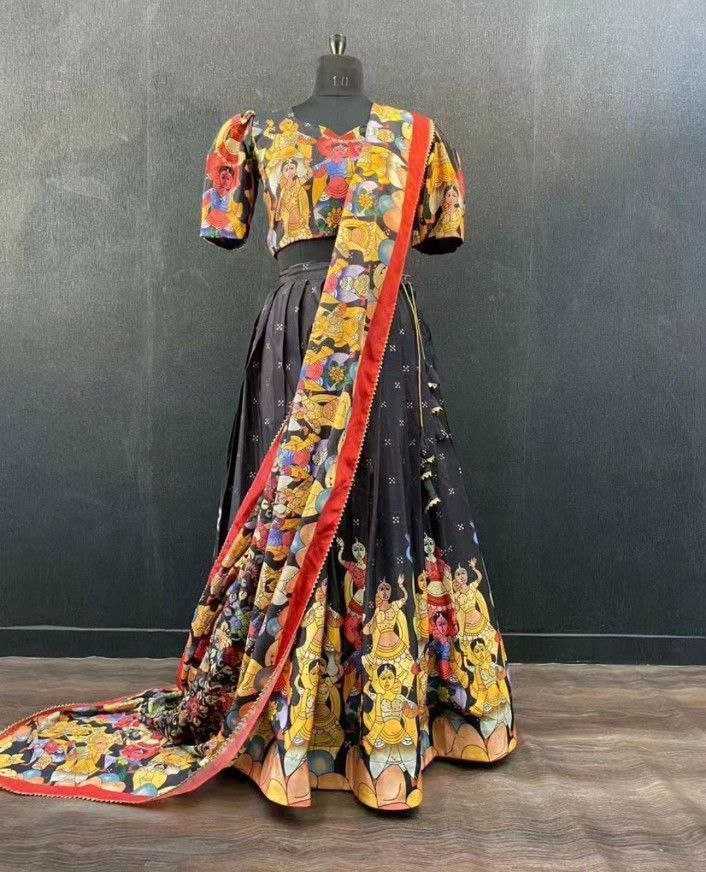 YNF Wholesale Chinon Kalamkari Lehenga KESH511 ANIKA | Surat Manufacturer
