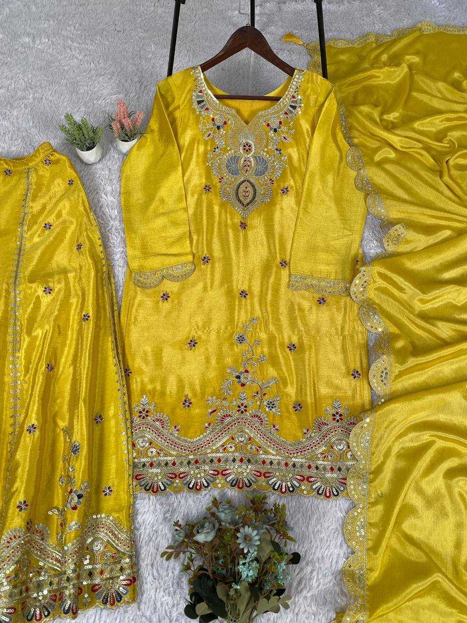 YNF Wholesale Chinon Palazzo Suit KESH678 2058 | Surat Manufacturer