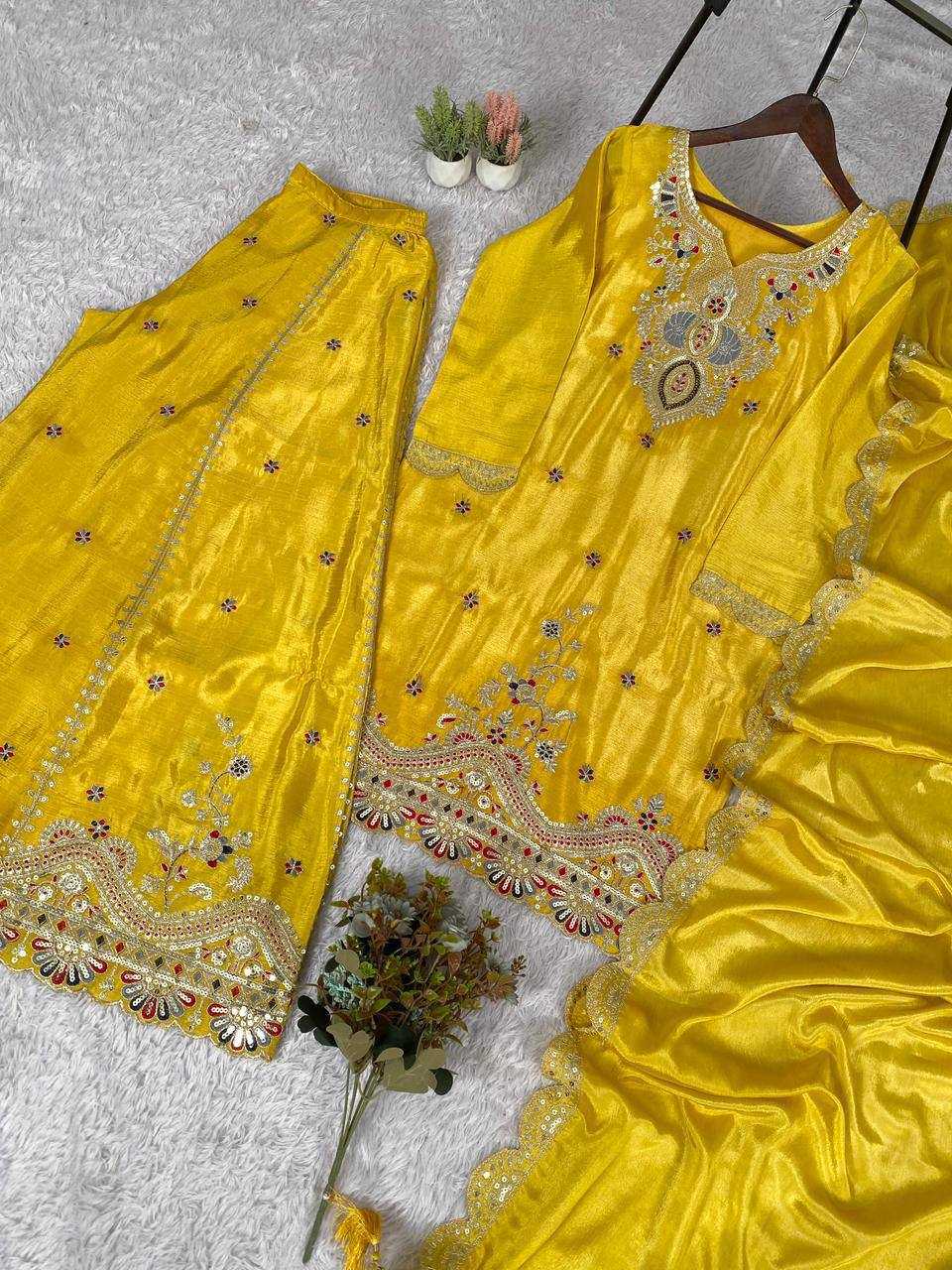 YNF Wholesale Chinon Palazzo Suit KESH678 2058 | Surat Manufacturer