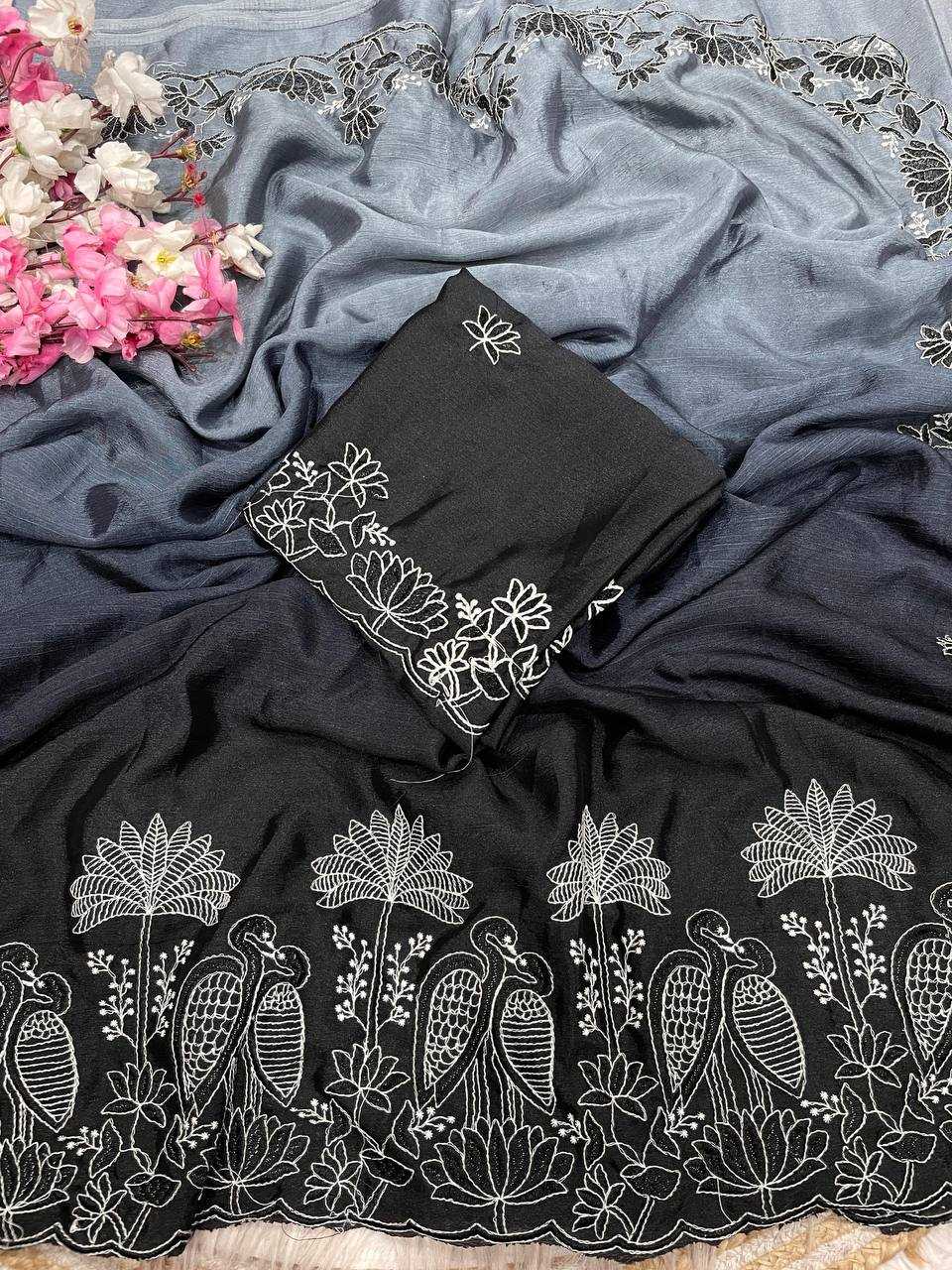 YNF Wholesale Chinon Indian Sarees RIN230 671 | Surat Manufacturer