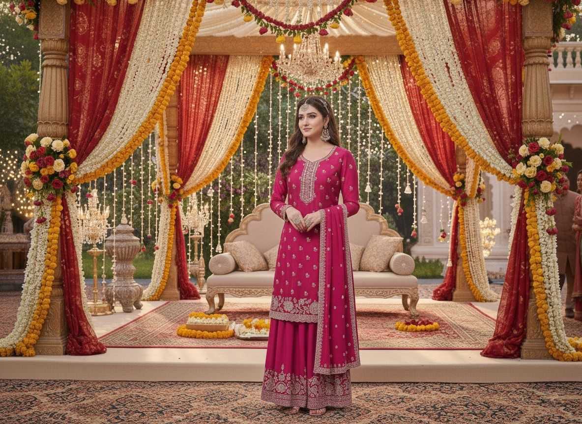 YNF Wholesale Chinon Palazzo Suit RIN236 72691 | Surat Manufacturer