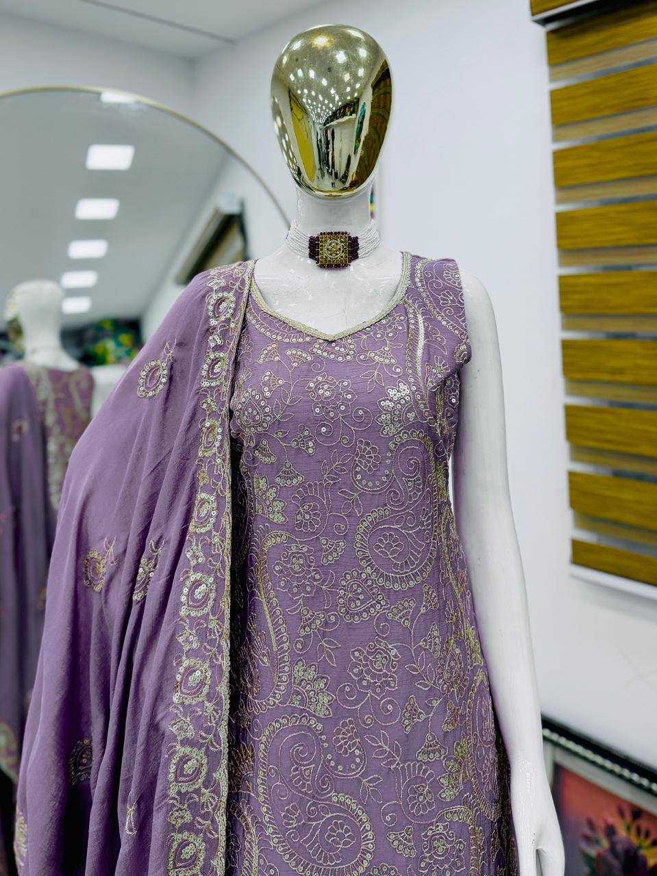 YNF Wholesale Chinon Silk Sharara Salwar Suits KESH158 10013 | Surat Manufacturer