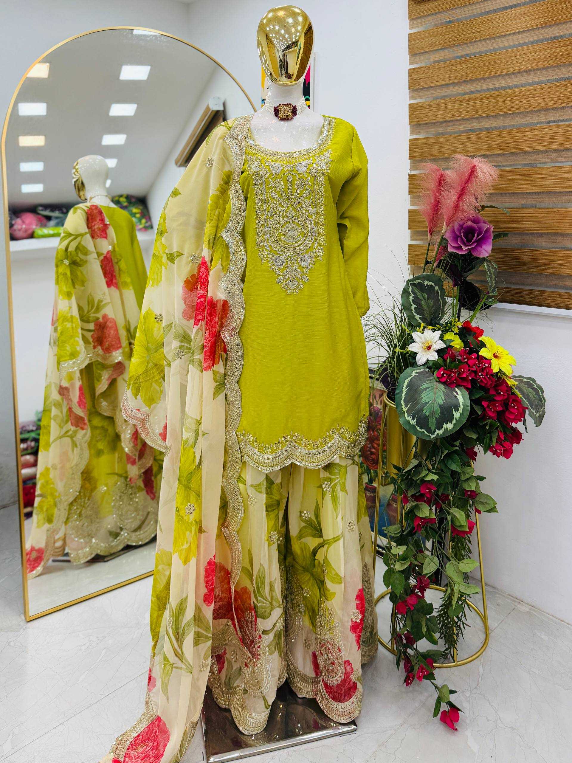 YNF Wholesale Chinon Silk Embroidery Suits KESH158 8011 | Surat Manufacturer