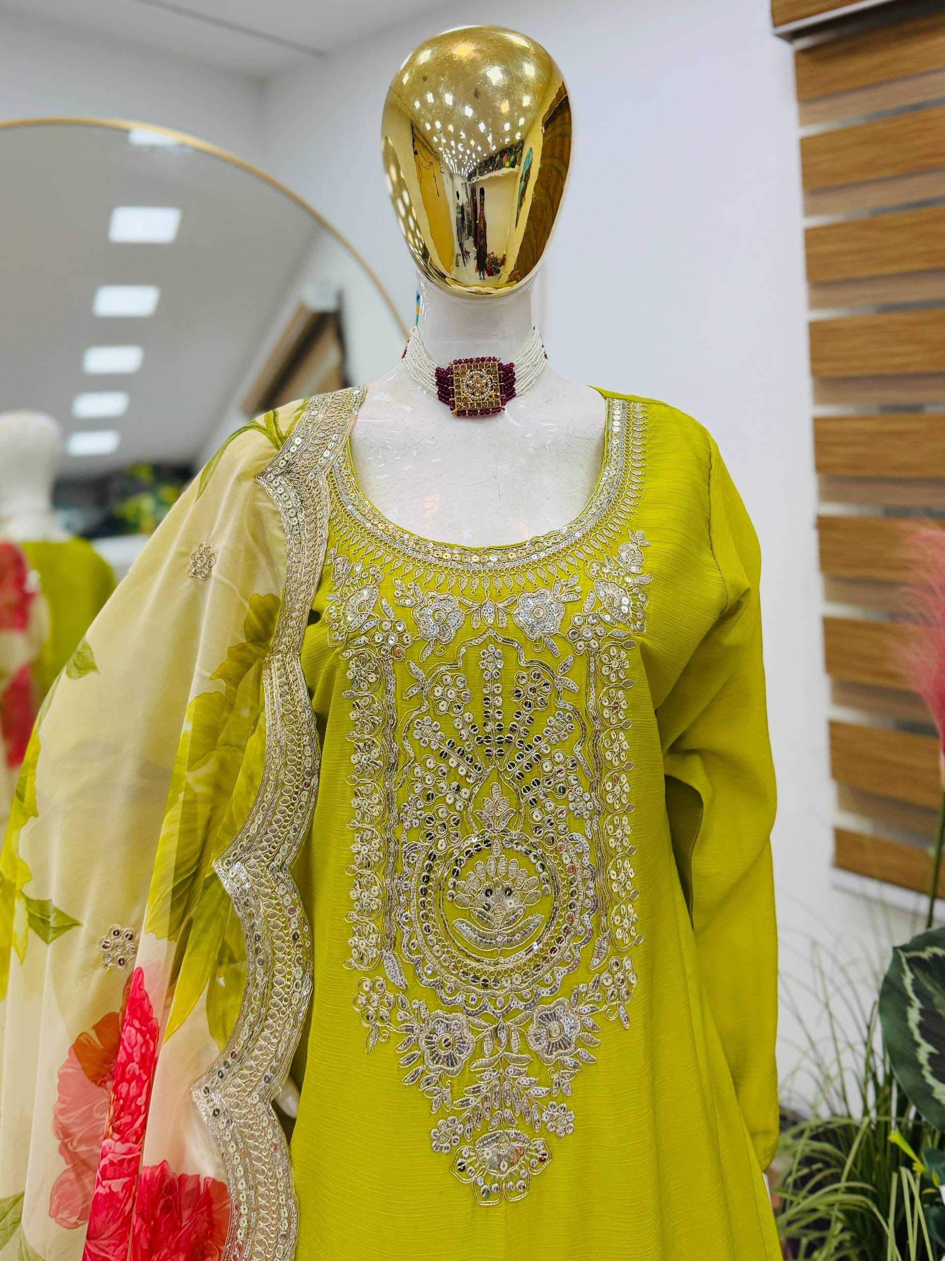 YNF Wholesale Chinon Silk Embroidery Suits KESH158 8011 | Surat Manufacturer