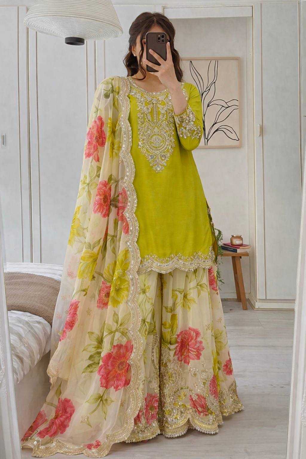 YNF Wholesale Chinon Silk Embroidery Suits KESH158 8011 | Surat Manufacturer