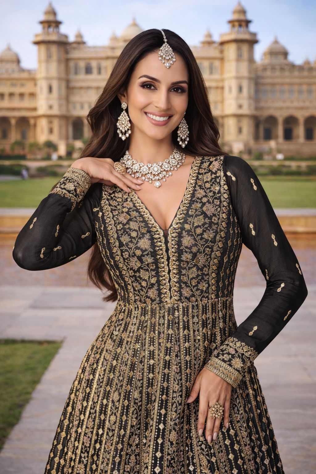 YNF Wholesale Chinon Silk Bollywood Style Gowns KESH481 MRUDANGI ZARA 795 | Surat Manufacturer