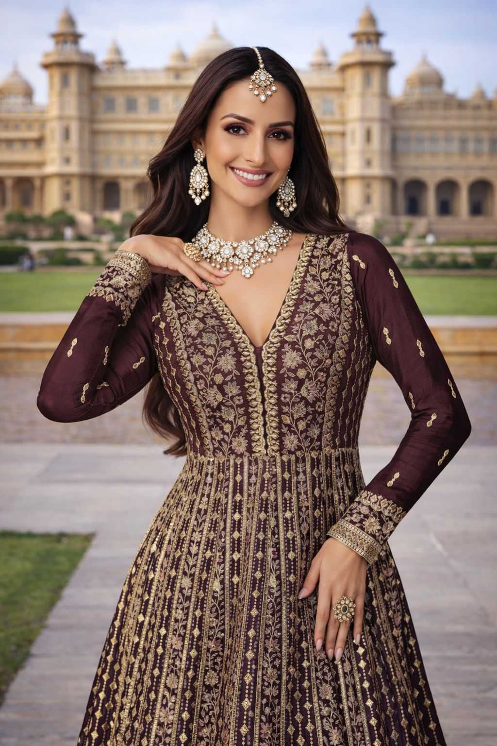 YNF Wholesale Chinon Silk Bollywood Style Gowns KESH481 MRUDANGI ZARA 795 | Surat Manufacturer