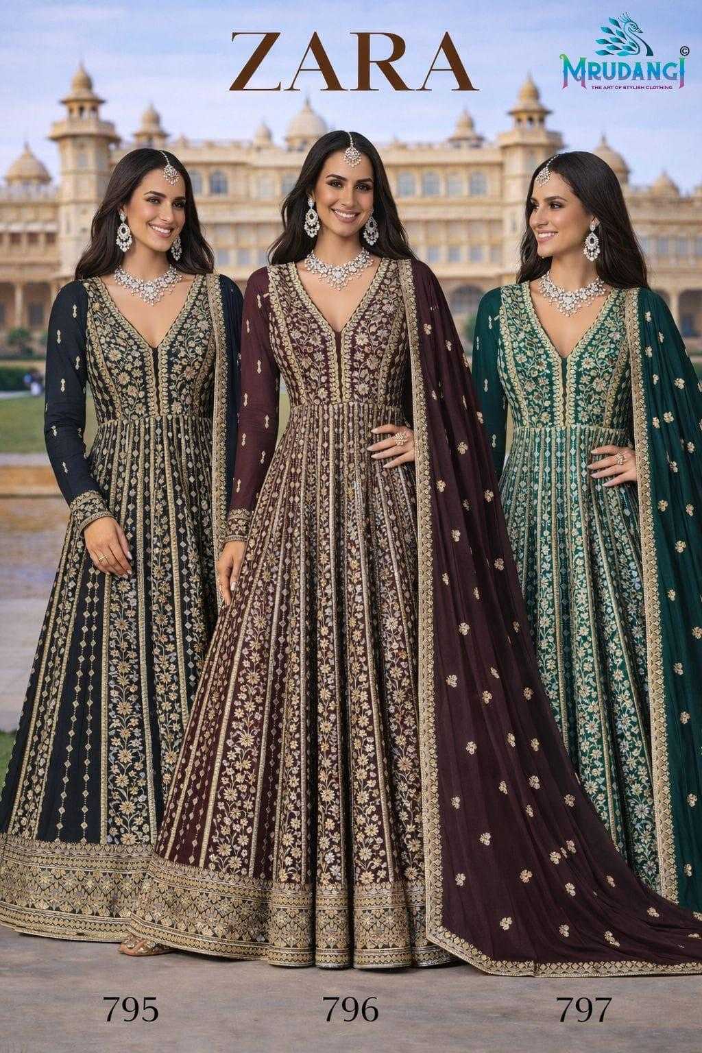 YNF Wholesale Chinon Silk Bollywood Style Gowns KESH481 MRUDANGI ZARA 795 | Surat Manufacturer