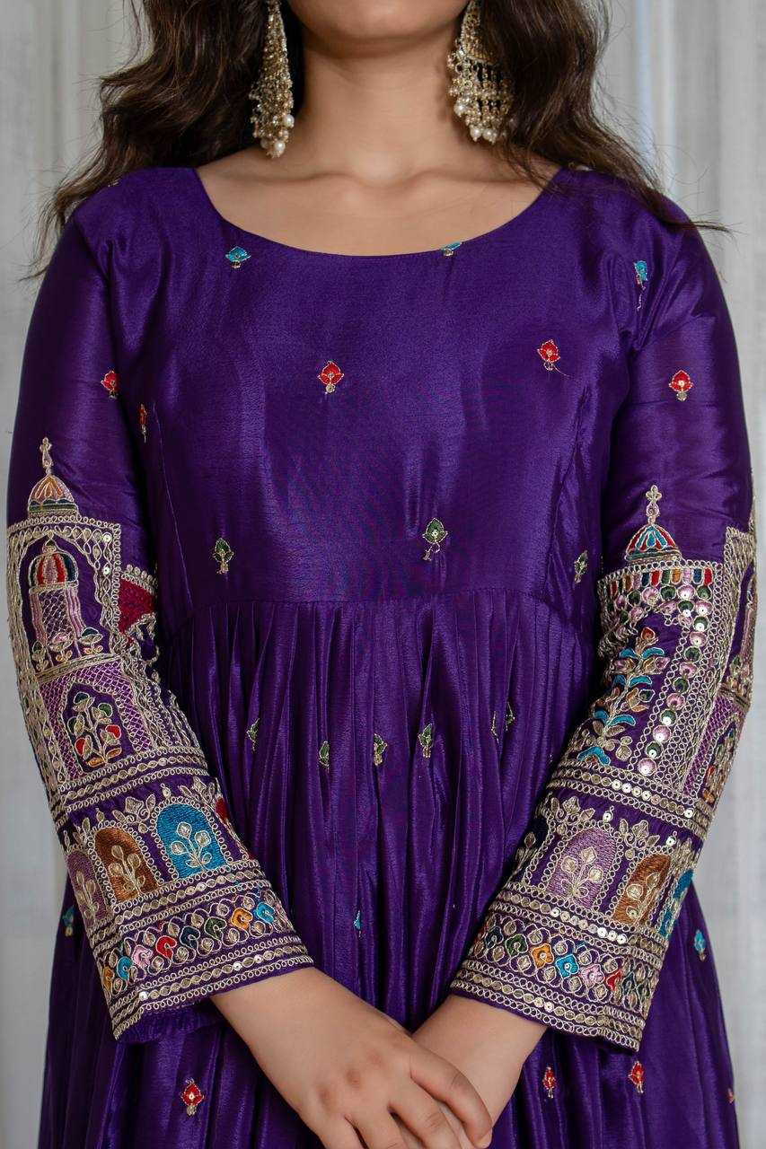 YNF Wholesale Chinon Silk Embroidery Gowns KESH506 1191 | Surat Manufacturer