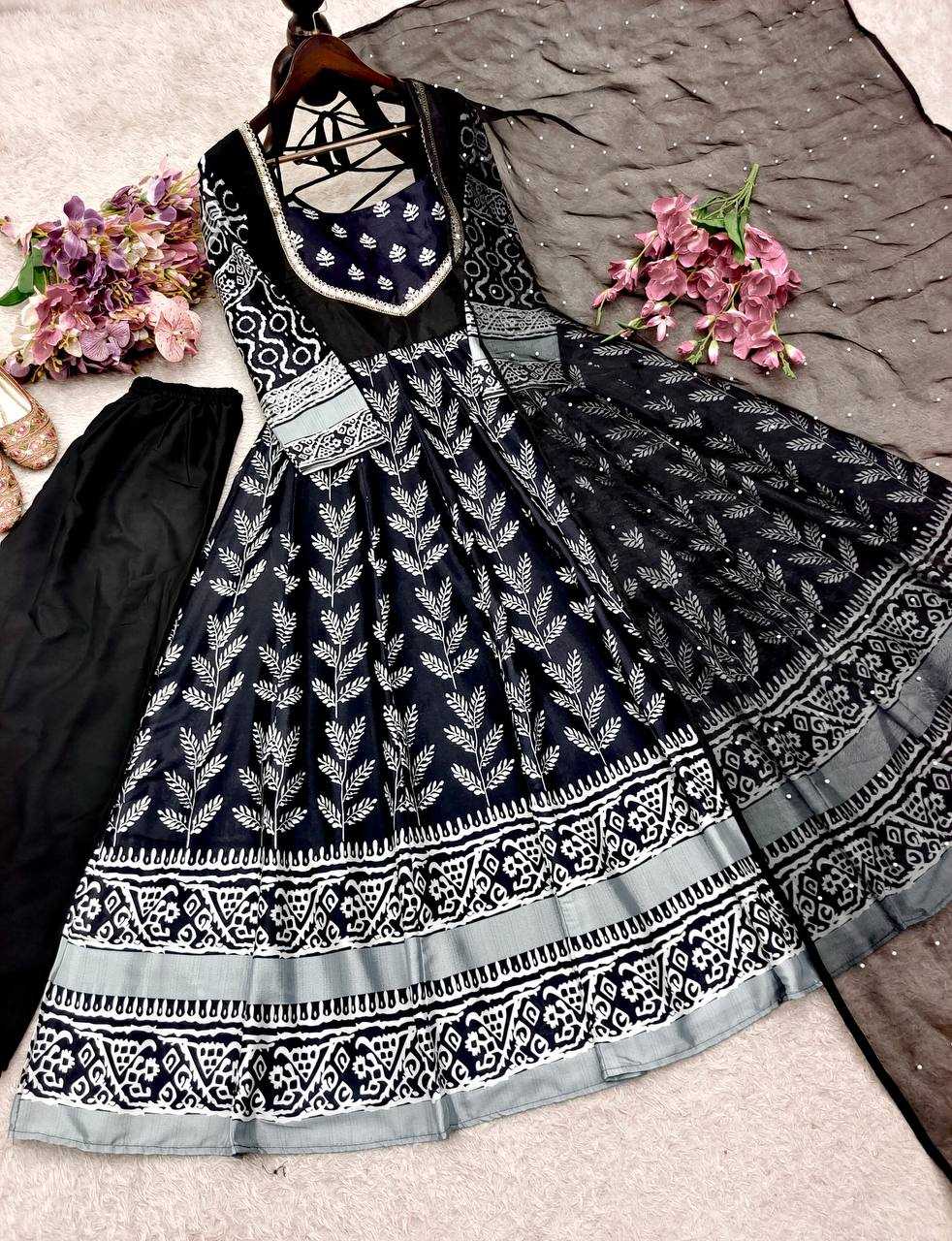 YNF Wholesale Chinon Silk Printed Gowns KESH506 8005 | Surat Manufacturer
