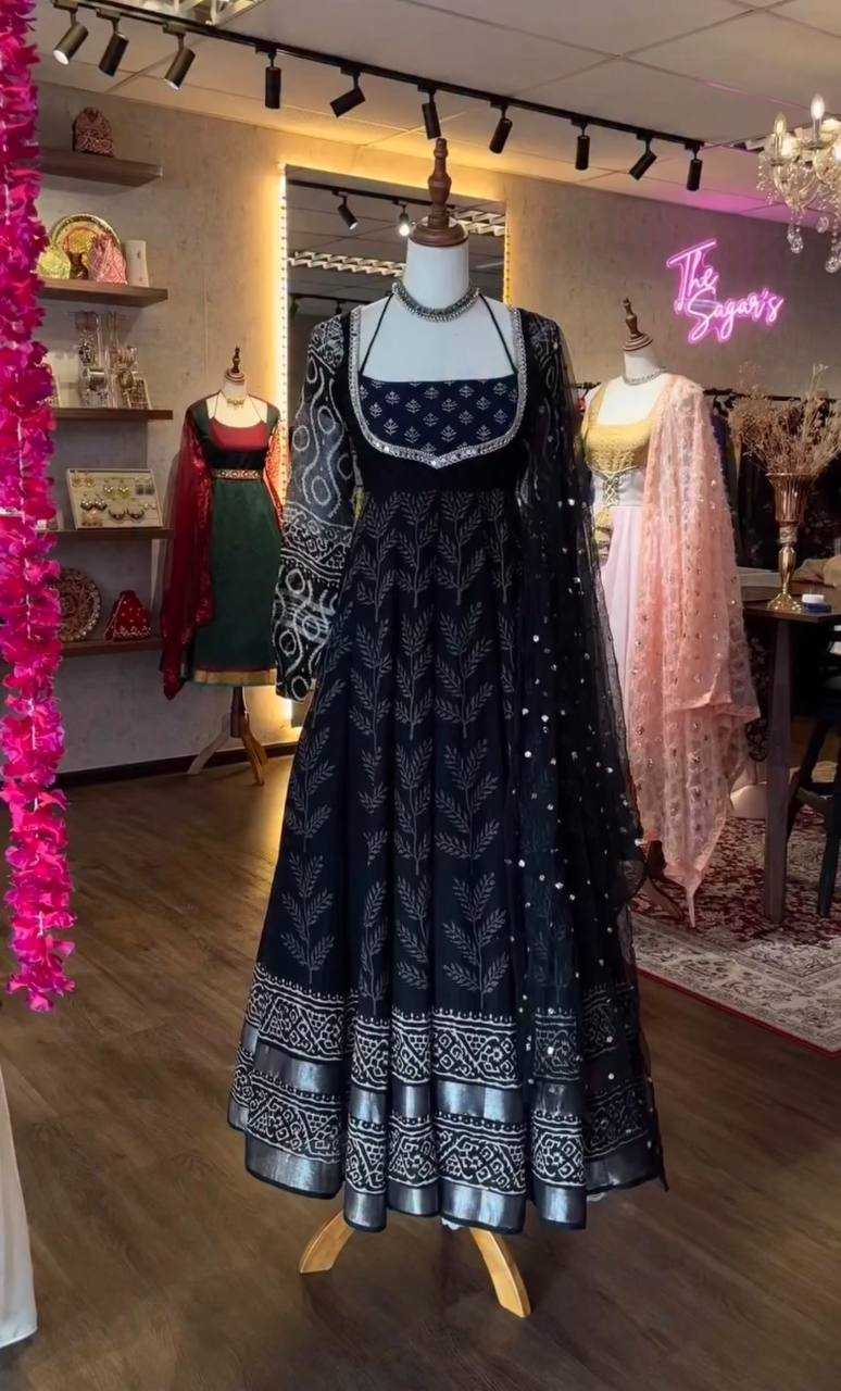 YNF Wholesale Chinon Silk Printed Gowns KESH506 8005 | Surat Manufacturer