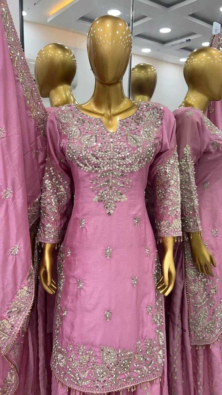 YNF Wholesale Chinon Silk Sharara Salwar Suits KESH540 1113 | Surat Manufacturer