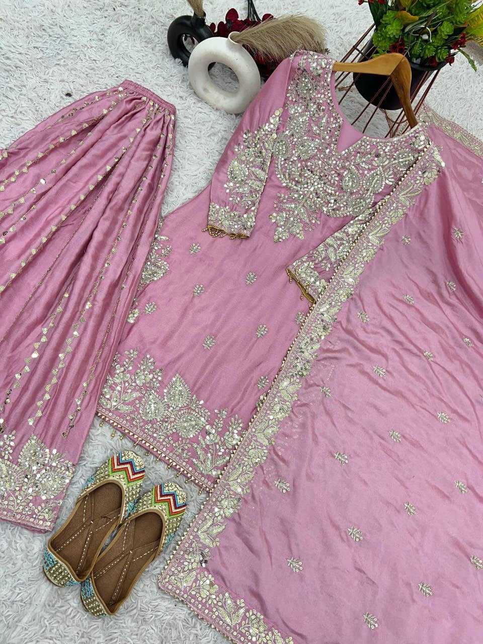 YNF Wholesale Chinon Silk Sharara Salwar Suits KESH540 1113 | Surat Manufacturer