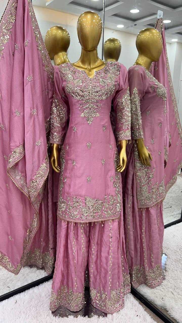 YNF Wholesale Chinon Silk Sharara Salwar Suits KESH540 1113 | Surat Manufacturer