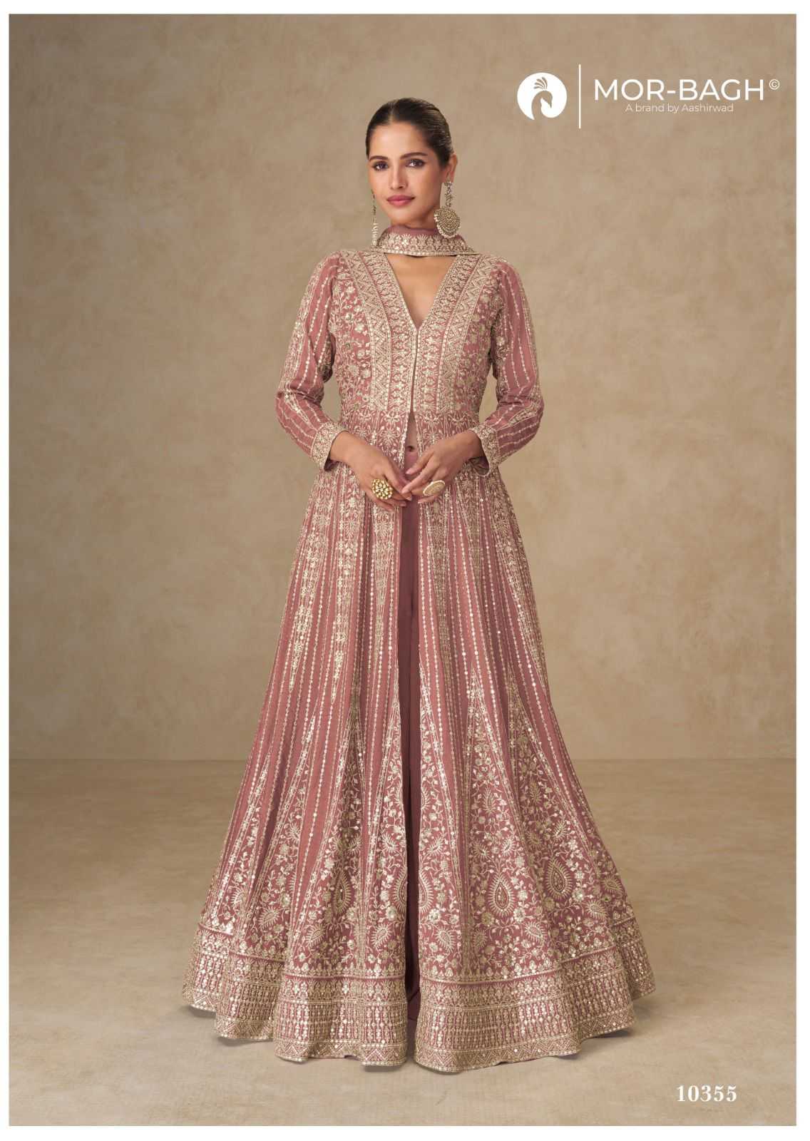 YNF Wholesale Chinon Silk Bollywood Style Gowns KESH587 AASHIRWAD JANKI | Surat Manufacturer