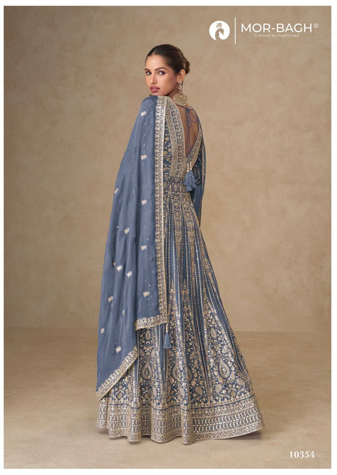 YNF Wholesale Chinon Silk Bollywood Style Gowns KESH587 AASHIRWAD JANKI | Surat Manufacturer