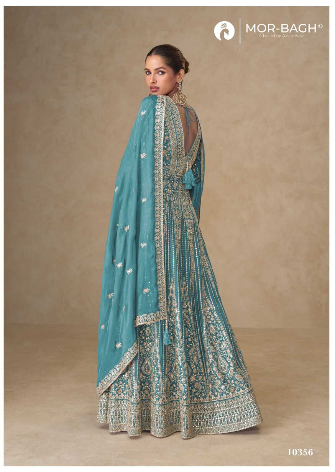 YNF Wholesale Chinon Silk Bollywood Style Gowns KESH587 AASHIRWAD JANKI | Surat Manufacturer