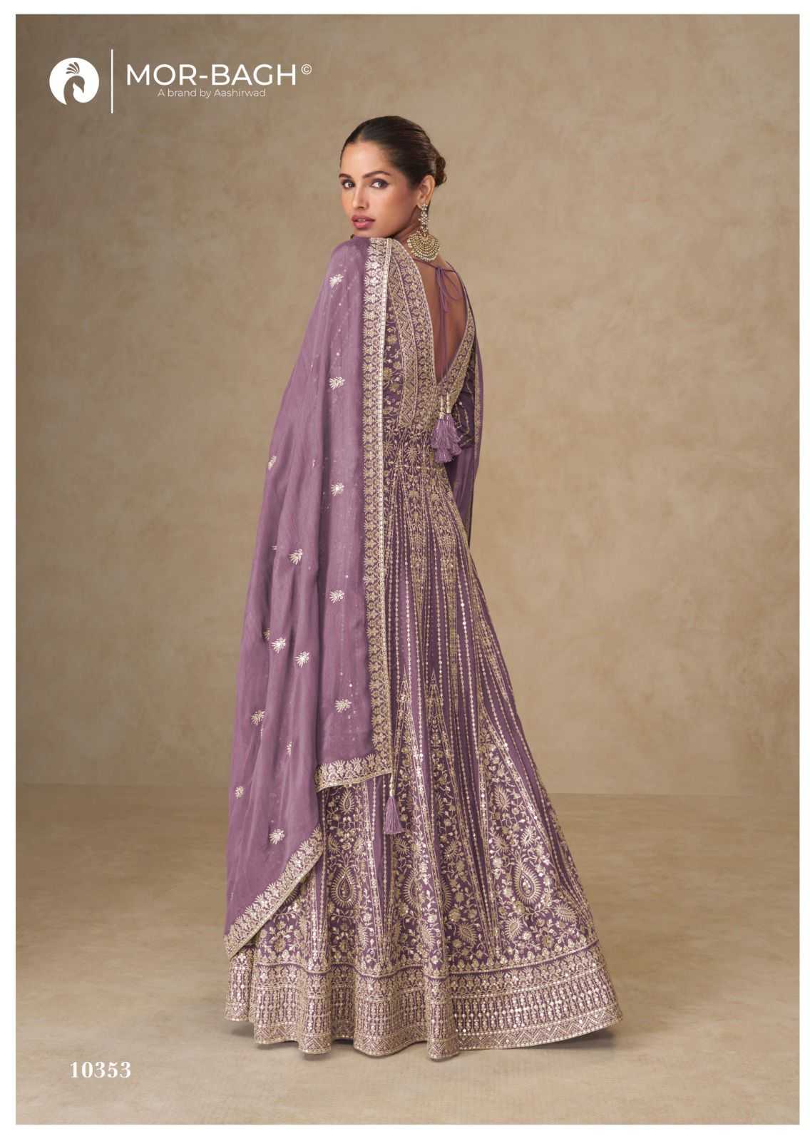 YNF Wholesale Chinon Silk Bollywood Style Gowns KESH587 AASHIRWAD JANKI | Surat Manufacturer