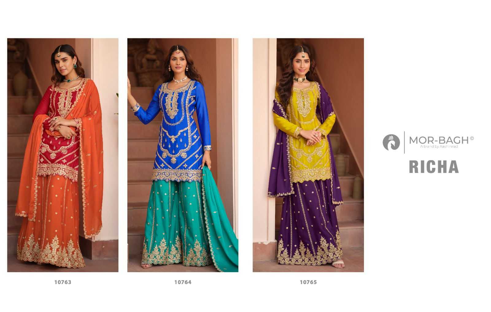 YNF Wholesale Chinon Silk Patiala Suits KESH587 AASHIRWAD RICHA | Surat Manufacturer