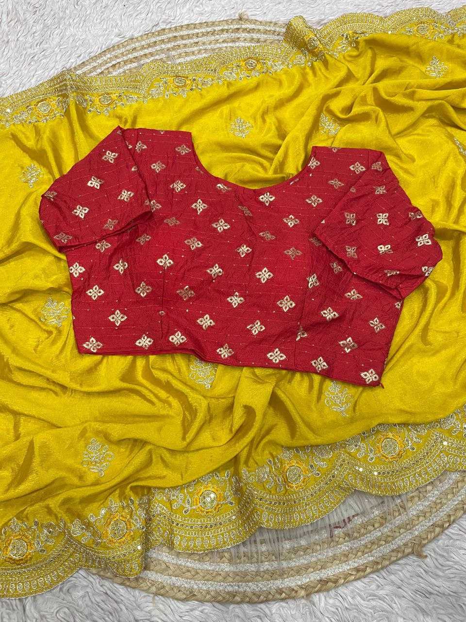 YNF Wholesale Chinon Silk Festival Silk Sarees RIN230 666 | Surat Manufacturer