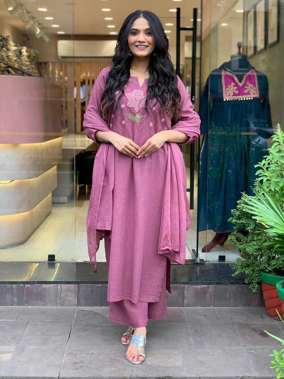 YNF Wholesale Cotton Embroidered Suits KESH595 NATASHA | Surat Manufacturer