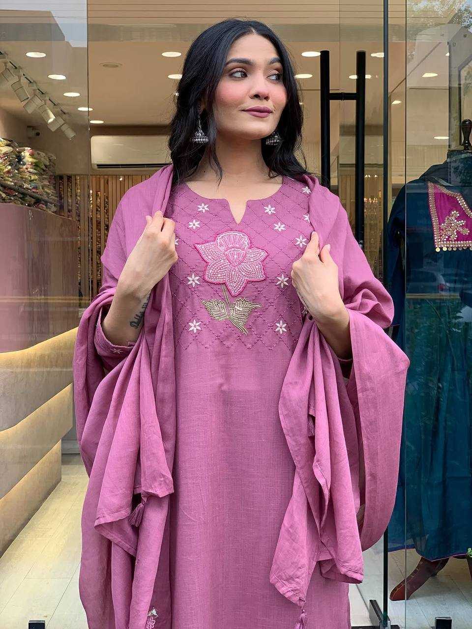 YNF Wholesale Cotton Embroidered Suits KESH595 NATASHA | Surat Manufacturer