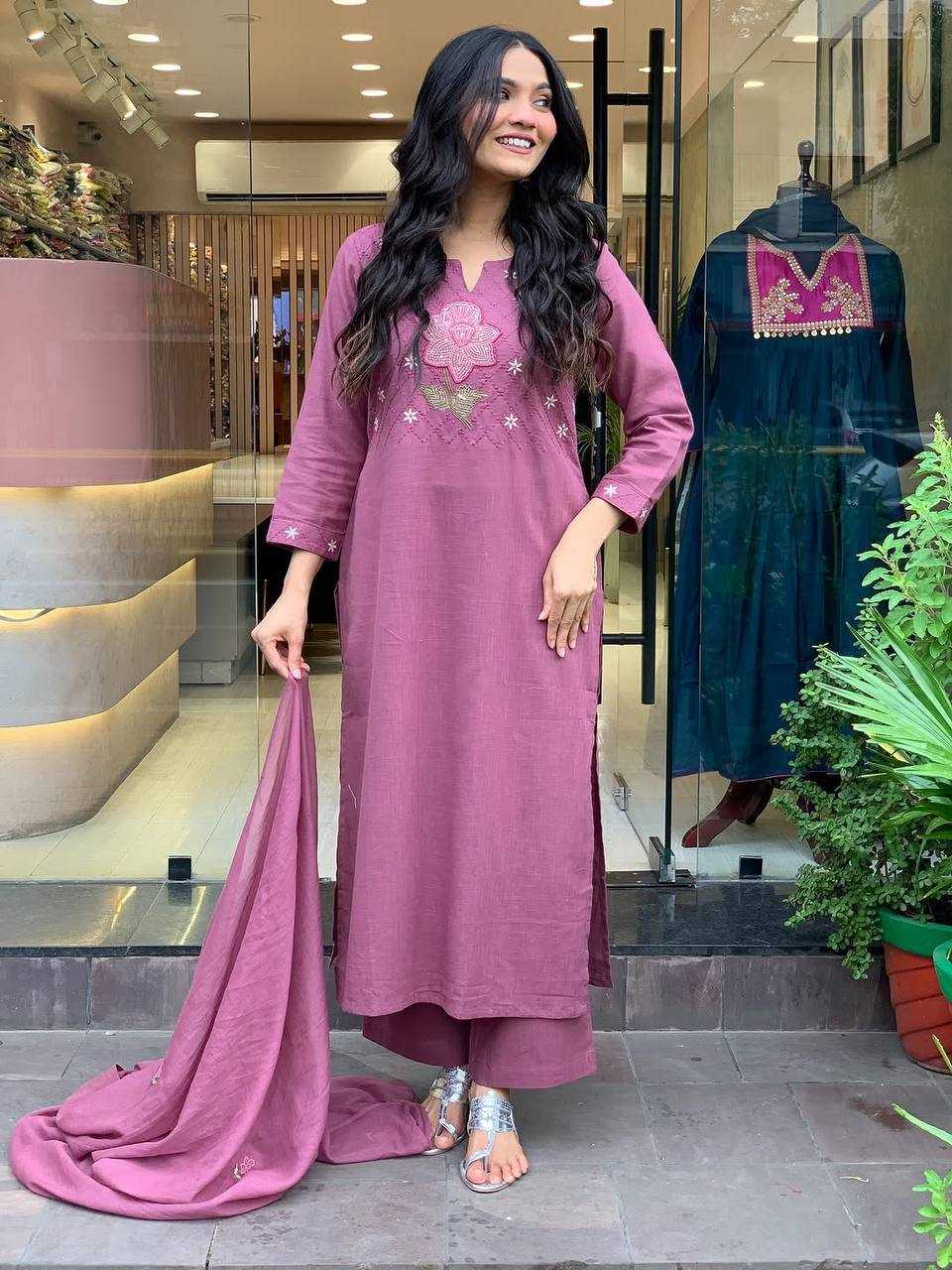 YNF Wholesale Cotton Embroidered Suits KESH595 NATASHA | Surat Manufacturer