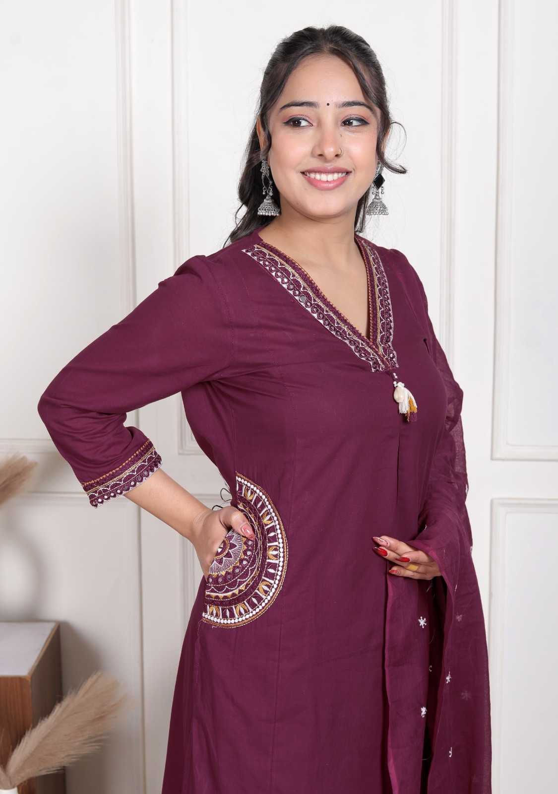 YNF Wholesale Cotton Embroidery Suits KESH623 113 | Surat Manufacturer