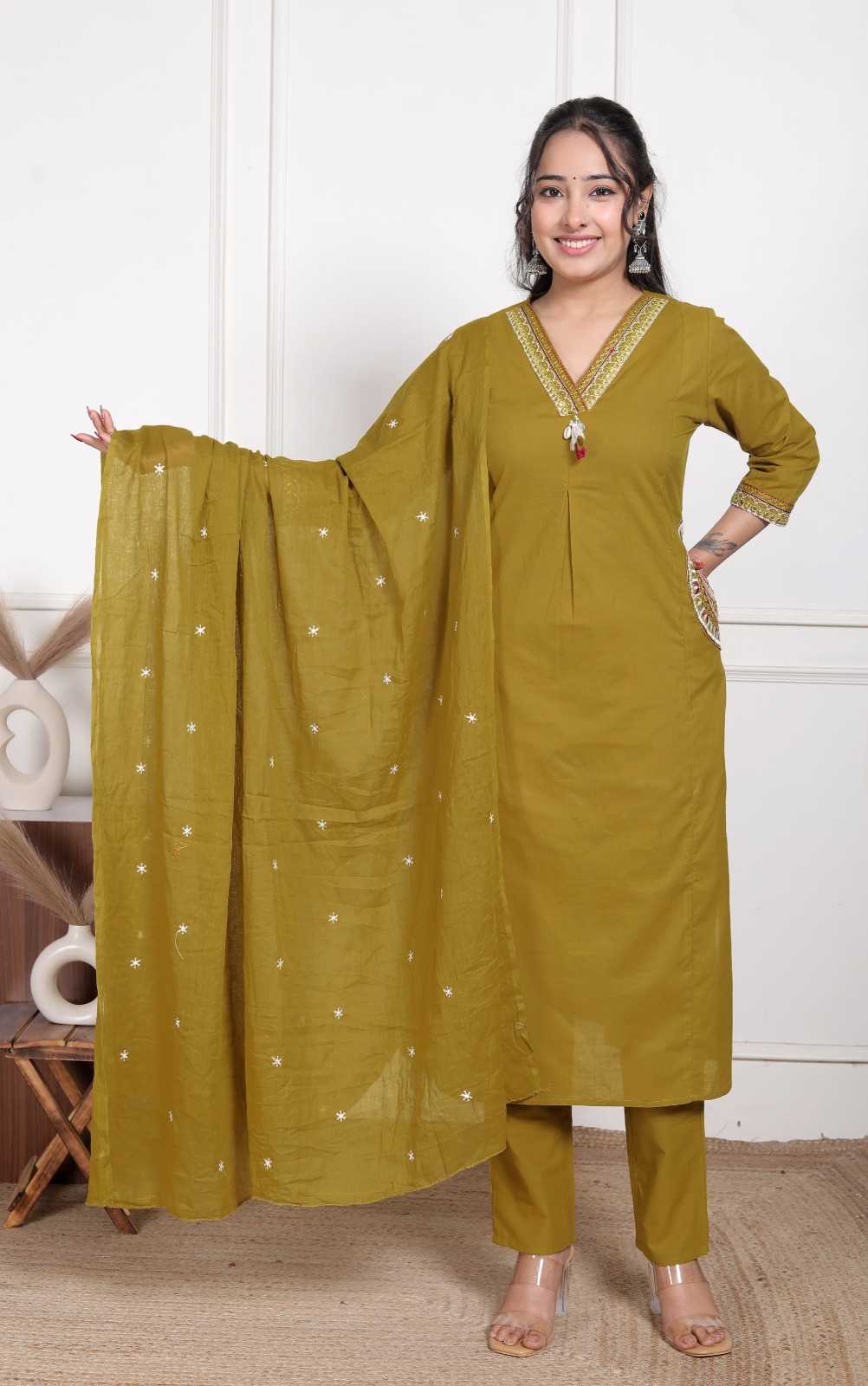 YNF Wholesale Cotton Embroidery Suits KESH623 113 | Surat Manufacturer