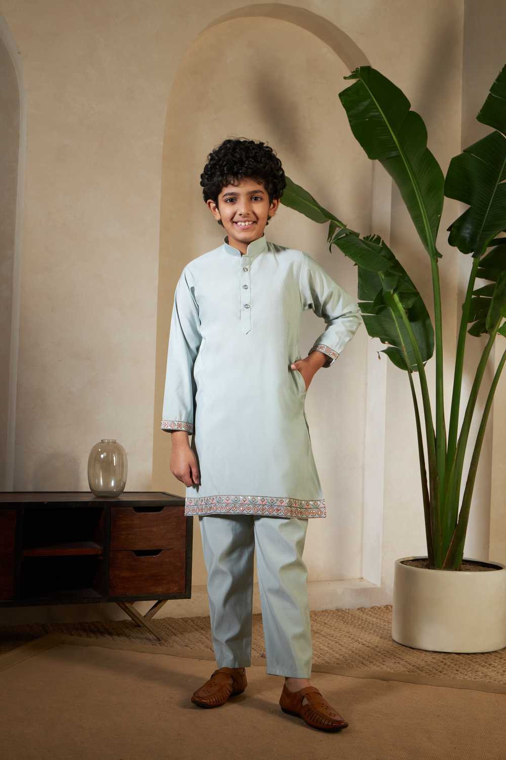 YNF Wholesale Cotton Kids Kurta Pajama RIN202 Little Viraasat | Surat Manufacturer