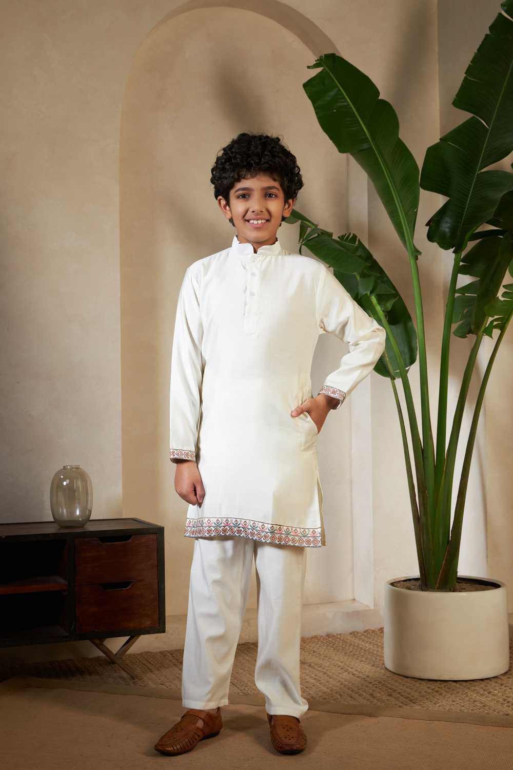 YNF Wholesale Cotton Kids Kurta Pajama RIN202 Little Viraasat | Surat Manufacturer
