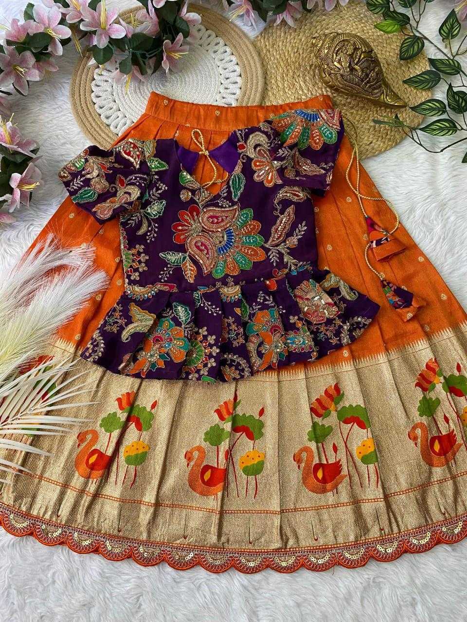 YNF Wholesale Crepe Kids Lehenga RIN235 KARNI | Surat Manufacturer