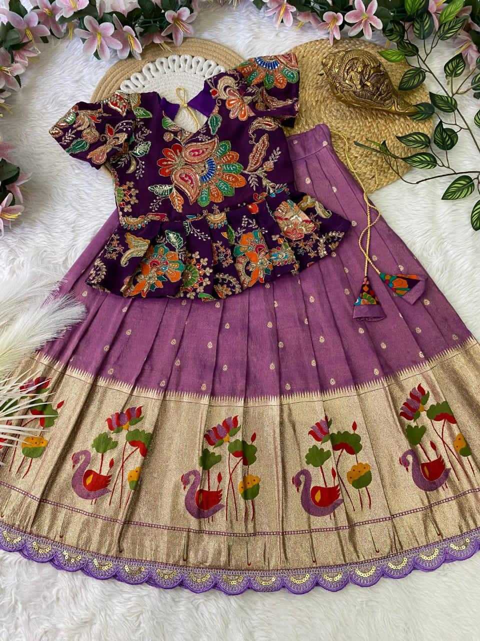 YNF Wholesale Crepe Kids Lehenga RIN235 KARNI | Surat Manufacturer