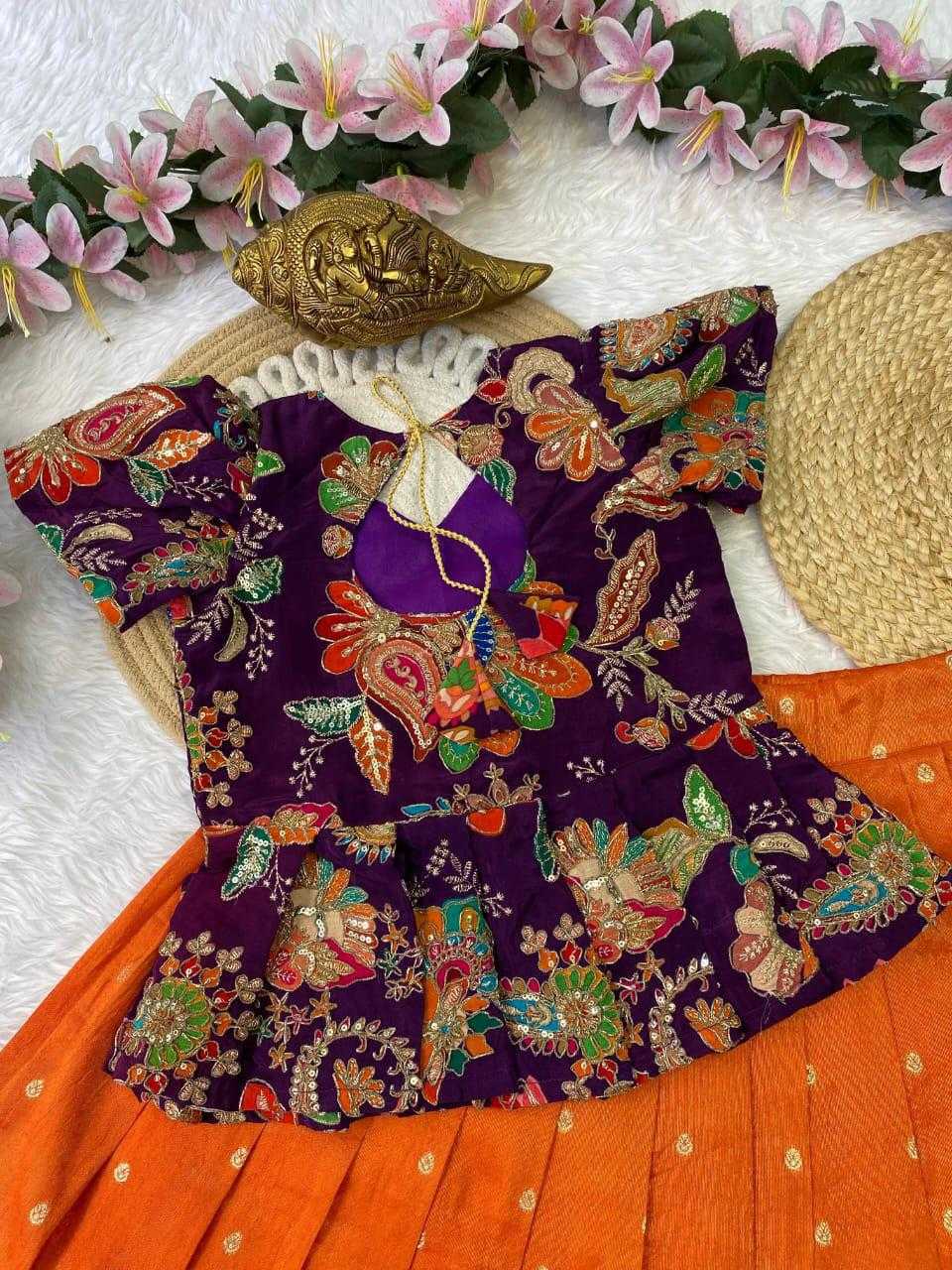 YNF Wholesale Crepe Kids Lehenga RIN235 KARNI | Surat Manufacturer