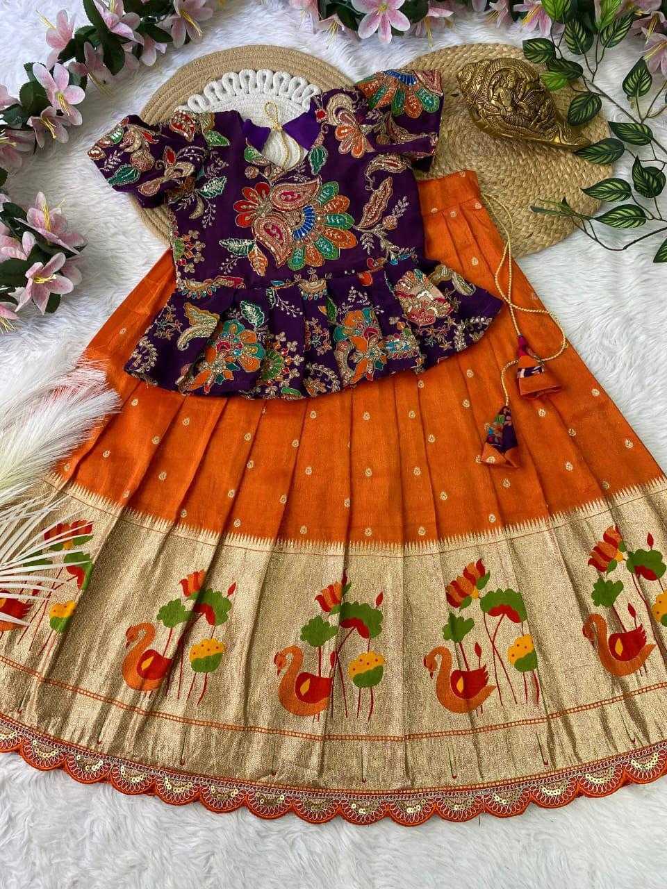 YNF Wholesale Crepe Kids Lehenga RIN235 KARNI | Surat Manufacturer