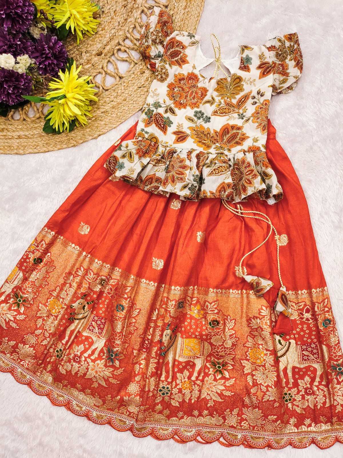 YNF Wholesale Crepe Ethnic Dresses For Kids RIN235 SUVAL | Surat Manufacturer