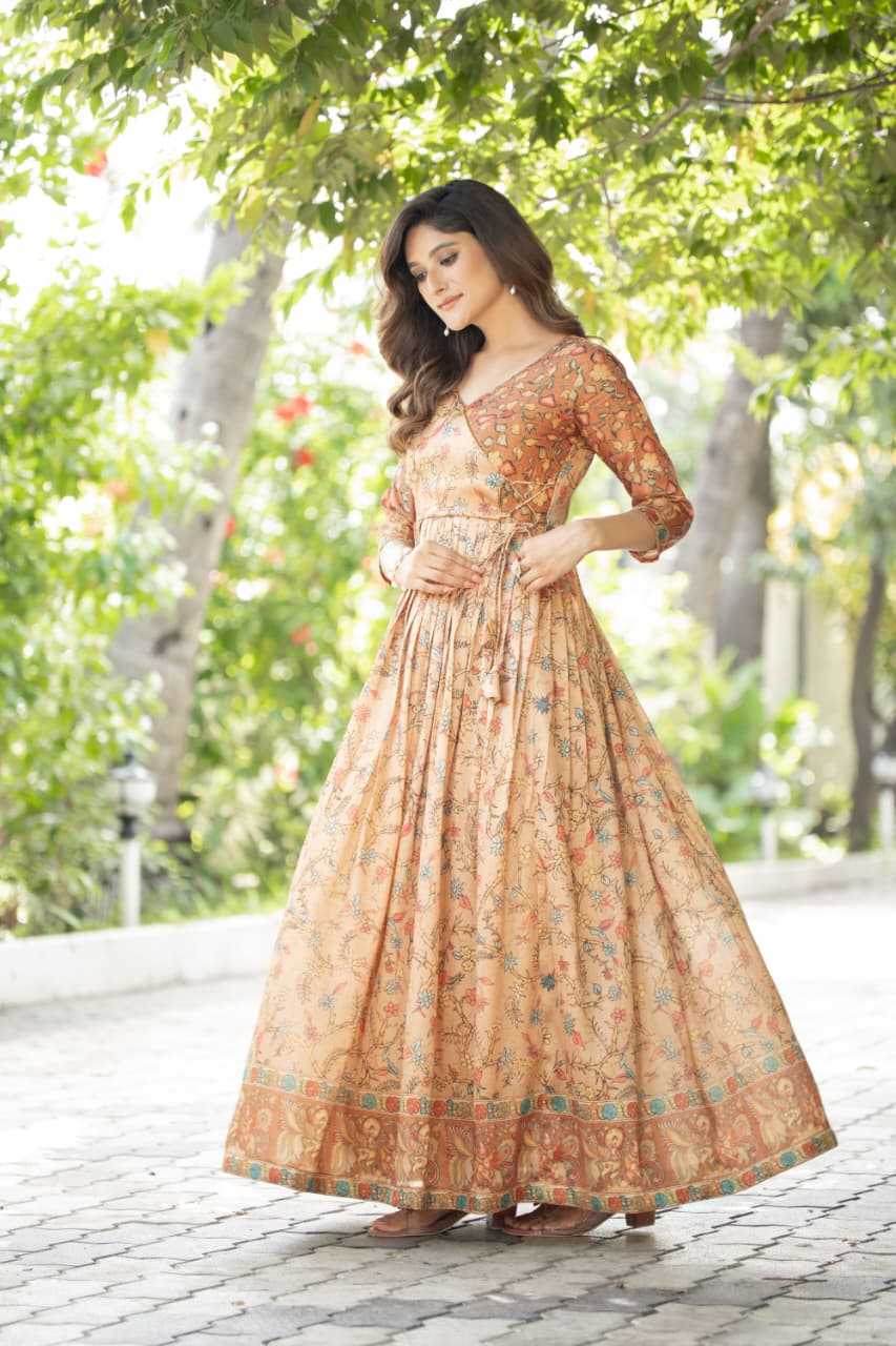 YNF Wholesale Crepe Silk Fancy Gowns KESH249 angarkha gown | Surat Manufacturer