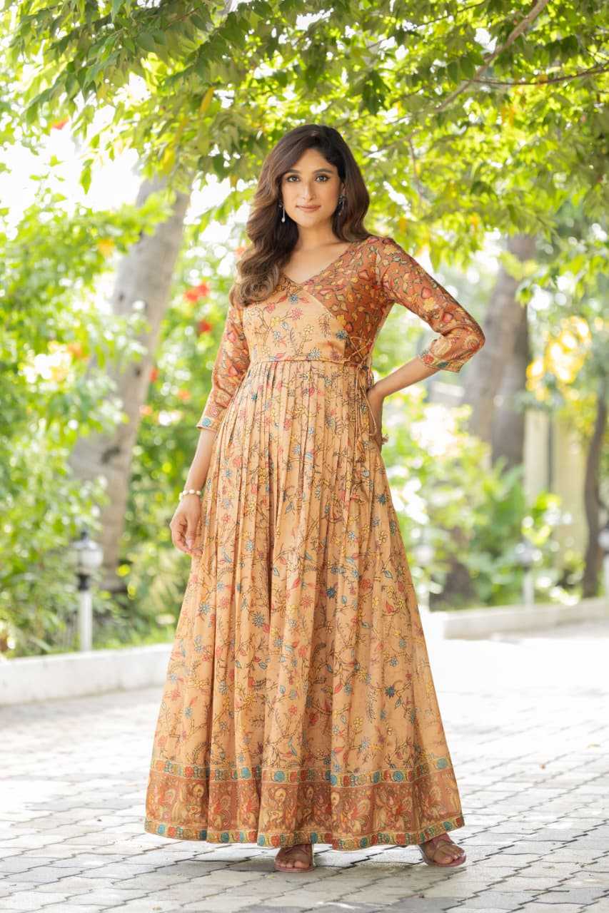 YNF Wholesale Crepe Silk Fancy Gowns KESH249 angarkha gown | Surat Manufacturer