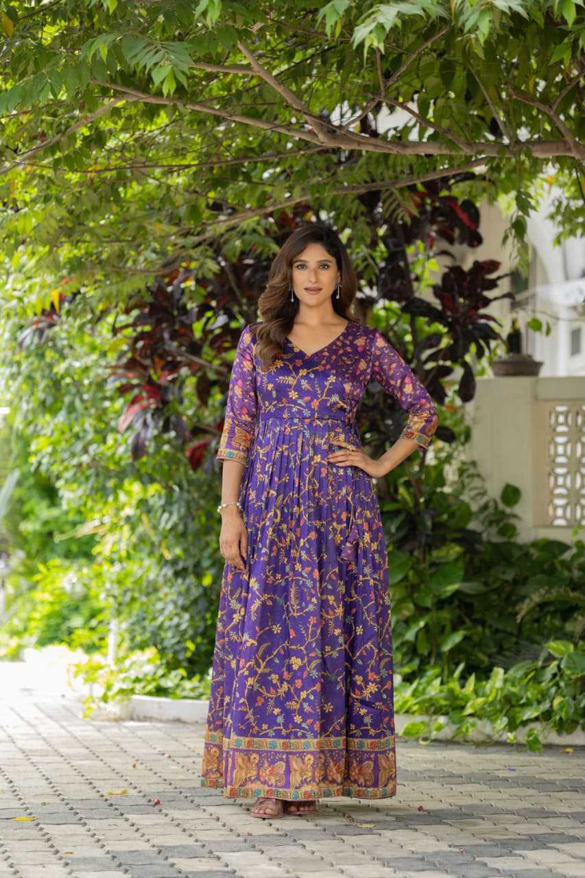 YNF Wholesale Crepe Silk Fancy Gowns KESH249 angarkha gown | Surat Manufacturer