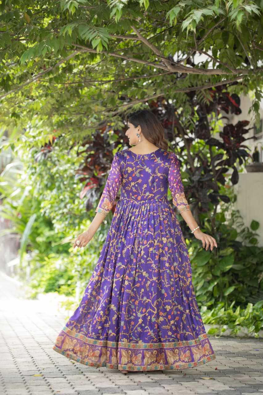 YNF Wholesale Crepe Silk Fancy Gowns KESH249 angarkha gown | Surat Manufacturer