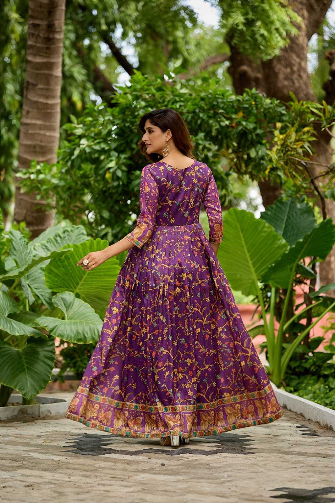 YNF Wholesale Crepe Silk Fancy Gowns KESH249 angarkha gown | Surat Manufacturer