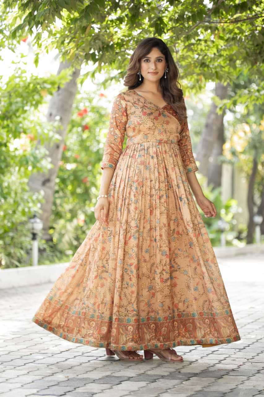 YNF Wholesale Crepe Silk Fancy Gowns KESH249 angarkha gown | Surat Manufacturer