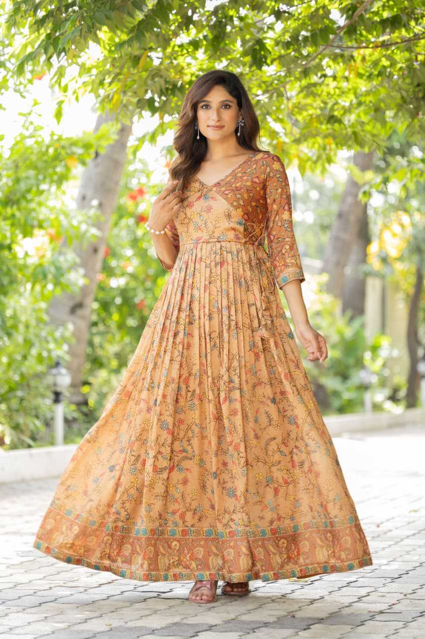 YNF Wholesale Crepe Silk Fancy Gowns KESH249 angarkha gown | Surat Manufacturer