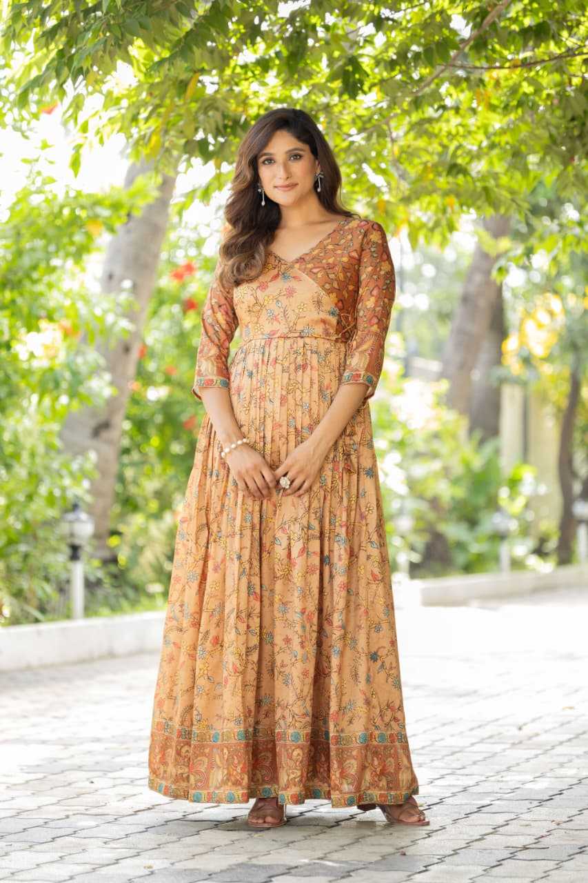 YNF Wholesale Crepe Silk Fancy Gowns KESH249 angarkha gown | Surat Manufacturer