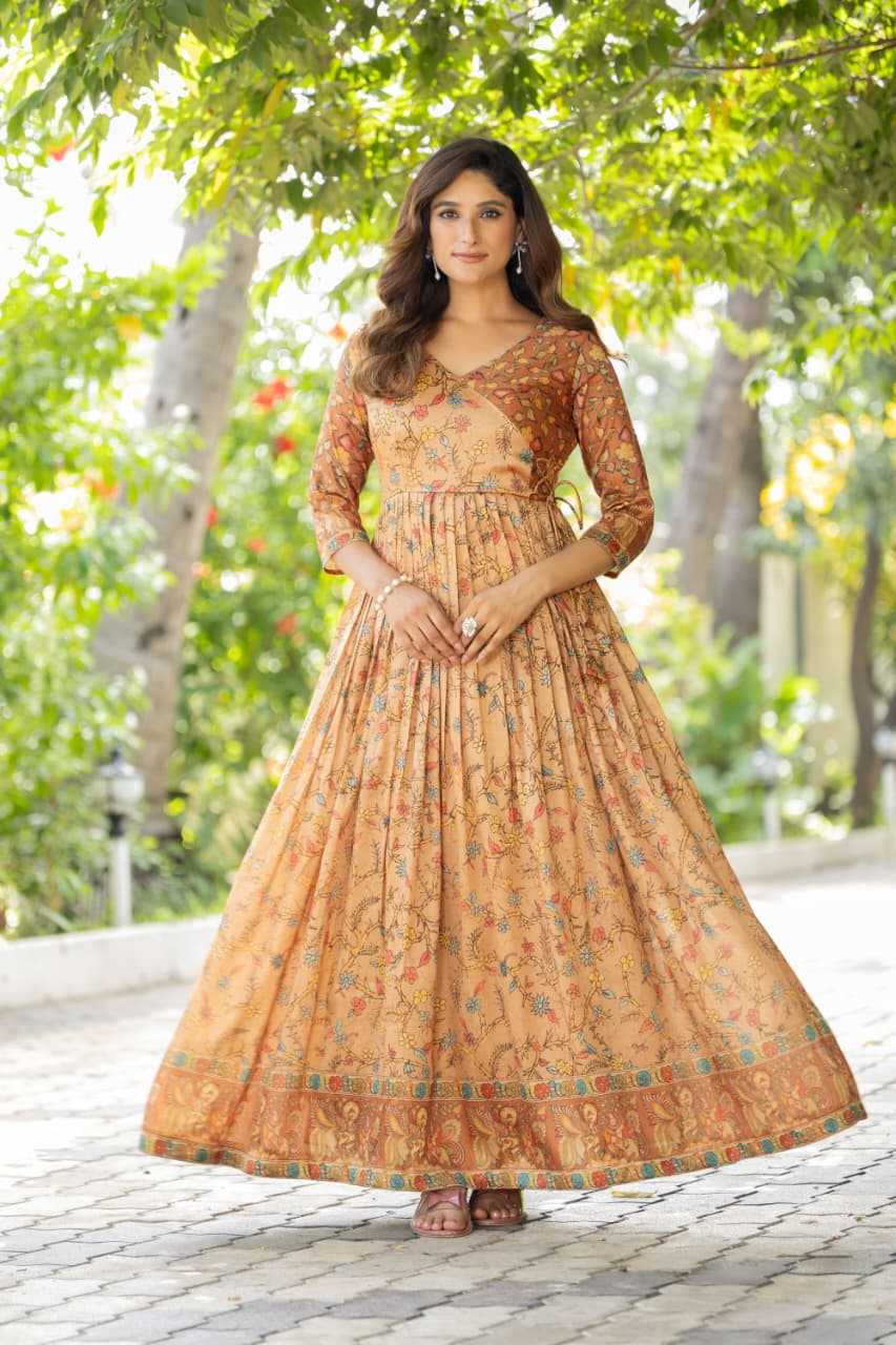YNF Wholesale Crepe Silk Fancy Gowns KESH249 angarkha gown | Surat Manufacturer