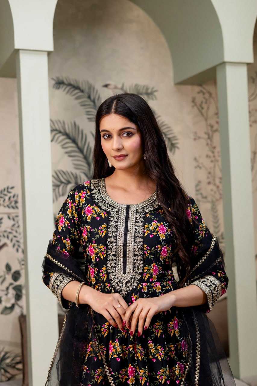 YNF Wholesale Crepe Silk Embroidered Dresses KESH642 JANIKA | Surat Manufacturer