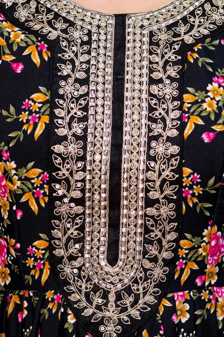 YNF Wholesale Crepe Silk Embroidered Dresses KESH642 JANIKA | Surat Manufacturer