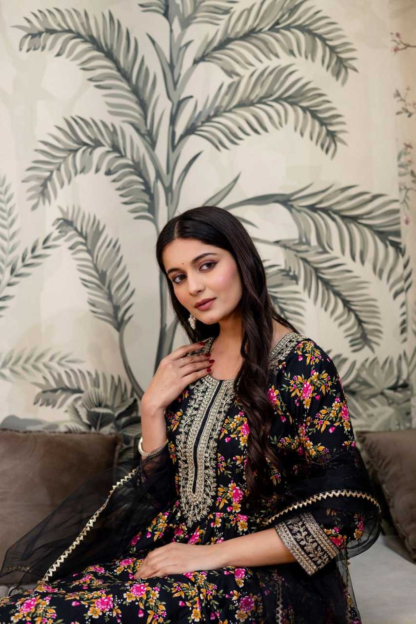 YNF Wholesale Crepe Silk Embroidered Dresses KESH642 JANIKA | Surat Manufacturer